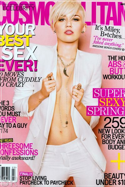 Майли Сайрус на обложке журнала Cosmopolitan