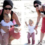 Pink на пляже вместе со своей дочерью Уиллоу